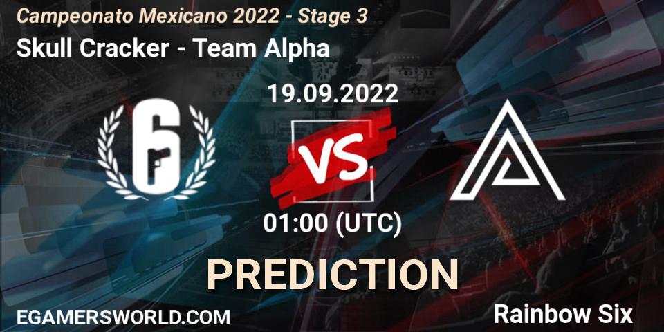 Skull Cracker - Team Alpha: прогноз. 24.09.2022 at 21:00, Rainbow Six, Campeonato Mexicano 2022 - Stage 3