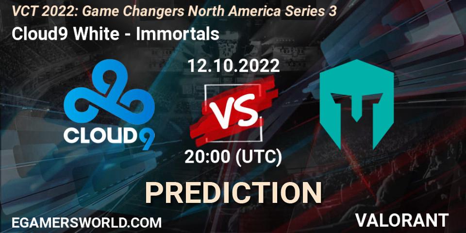 Cloud9 White - Immortals: прогноз. 12.10.2022 at 20:10, VALORANT, VCT 2022: Game Changers North America Series 3