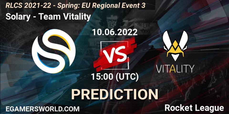 Solary - Team Vitality: прогноз. 10.06.2022 at 15:00, Rocket League, RLCS 2021-22 - Spring: EU Regional Event 3