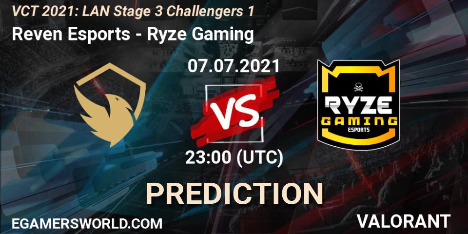 Reven Esports - Ryze Gaming: прогноз. 08.07.2021 at 00:00, VALORANT, VCT 2021: LAN Stage 3 Challengers 1