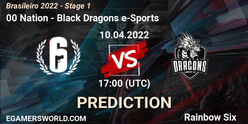 00 Nation - Black Dragons e-Sports: прогноз. 10.04.2022 at 17:00, Rainbow Six, Brasileirão 2022 - Stage 1