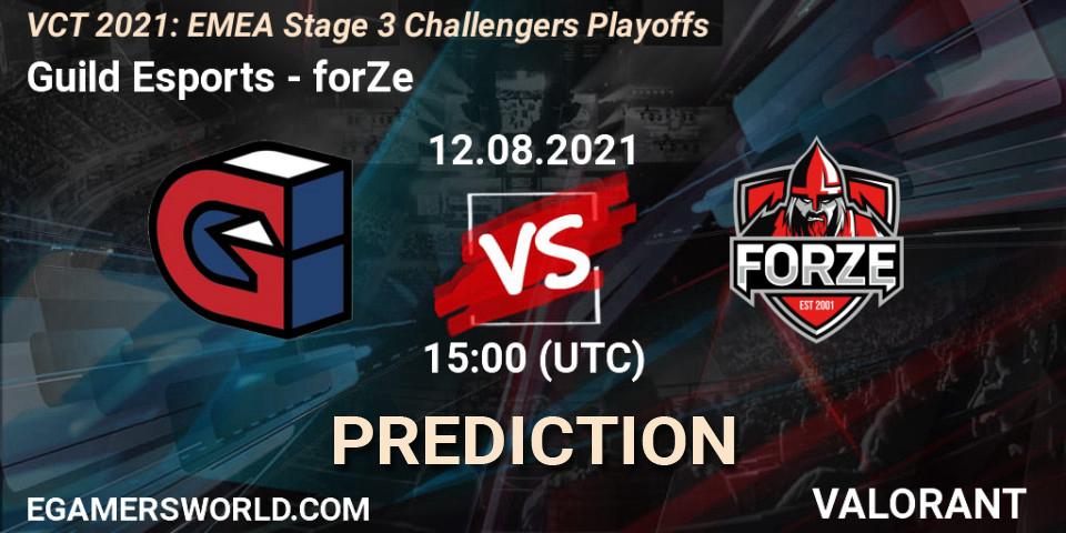 Guild Esports - forZe: прогноз. 12.08.2021 at 15:00, VALORANT, VCT 2021: EMEA Stage 3 Challengers Playoffs