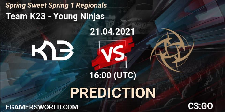 Team K23 - Young Ninjas: прогноз. 21.04.2021 at 16:00, Counter-Strike (CS2), Spring Sweet Spring 1 Regionals
