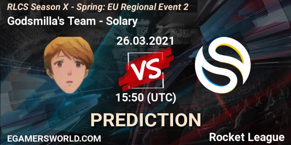 Godsmilla's Team - Solary: прогноз. 26.03.2021 at 15:50, Rocket League, RLCS Season X - Spring: EU Regional Event 2