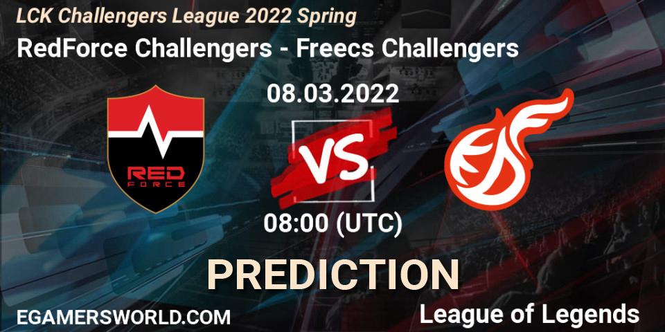 RedForce Challengers - Freecs Challengers: прогноз. 08.03.2022 at 08:00, LoL, LCK Challengers League 2022 Spring