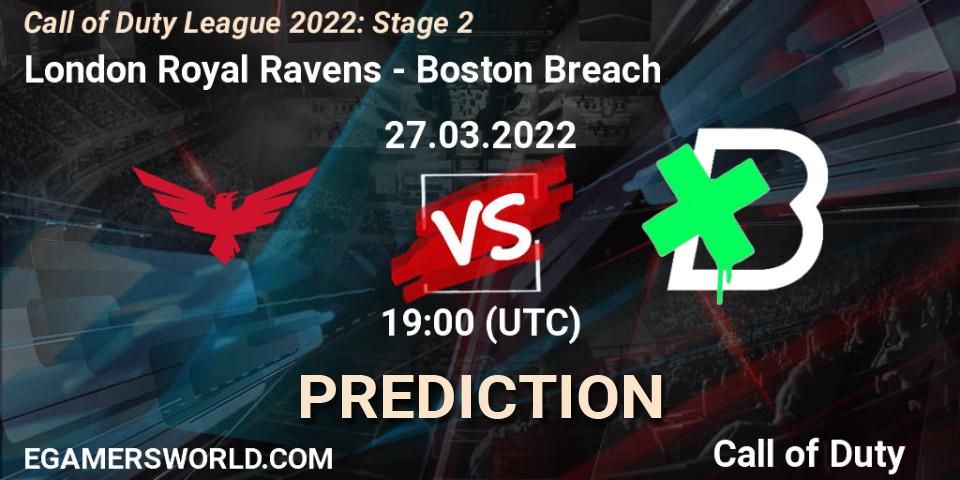 London Royal Ravens - Boston Breach: прогноз. 27.03.2022 at 19:00, Call of Duty, Call of Duty League 2022: Stage 2