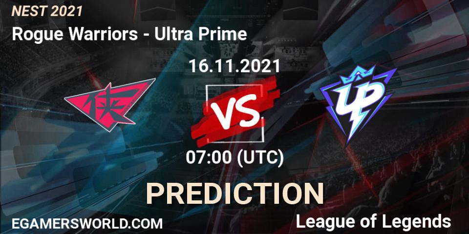 Ultra Prime - Rogue Warriors: прогноз. 16.11.2021 at 07:00, LoL, NEST 2021