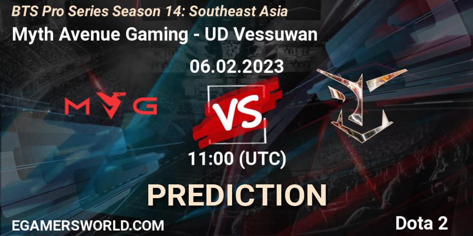 Myth Avenue Gaming - UD Vessuwan: прогноз. 06.02.23, Dota 2, BTS Pro Series Season 14: Southeast Asia