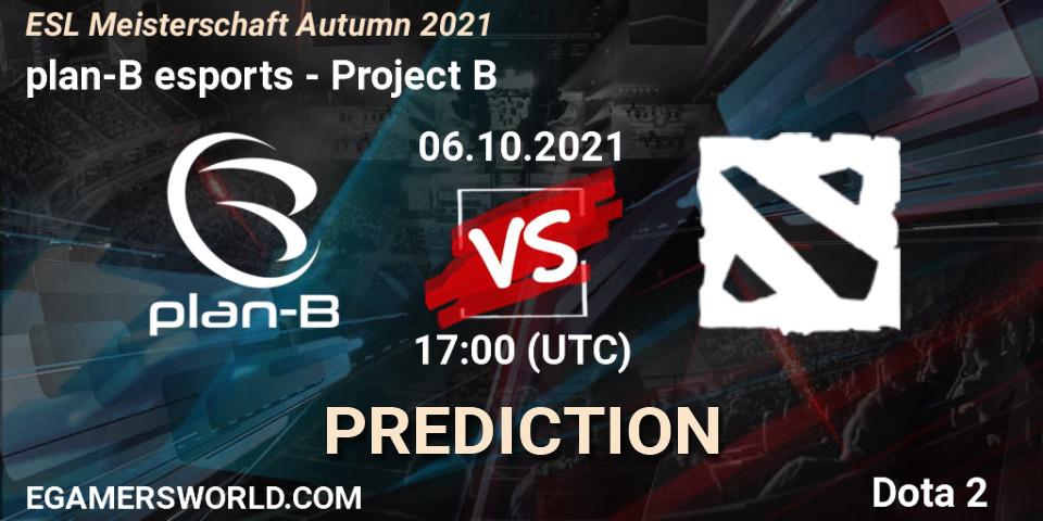 plan-B esports - Project B: прогноз. 04.10.2021 at 19:02, Dota 2, ESL Meisterschaft Autumn 2021
