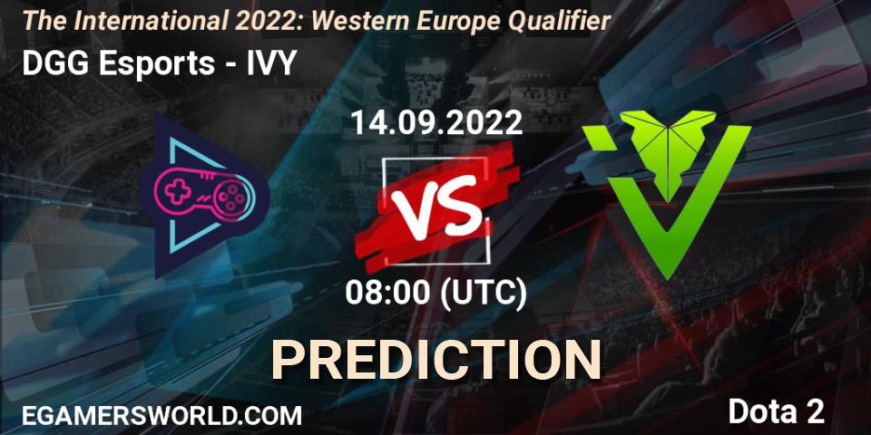 DGG Esports - IVY: прогноз. 14.09.2022 at 08:01, Dota 2, The International 2022: Western Europe Qualifier