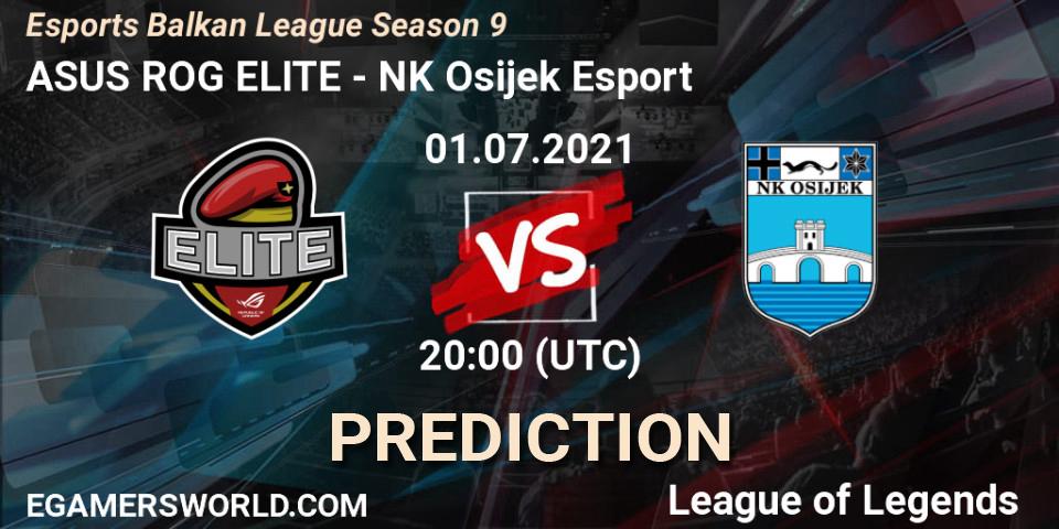 ASUS ROG ELITE - NK Osijek Esport: прогноз. 01.07.21, LoL, Esports Balkan League Season 9