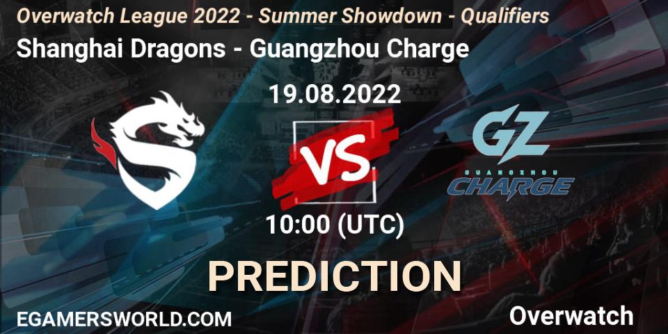 Shanghai Dragons - Guangzhou Charge: прогноз. 19.08.2022 at 10:00, Overwatch, Overwatch League 2022 - Summer Showdown - Qualifiers