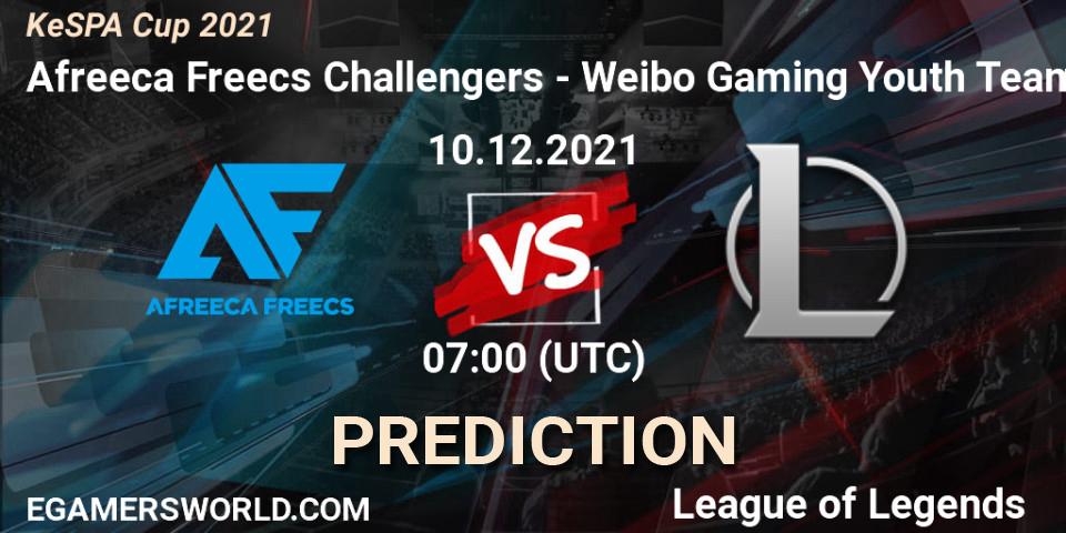 Afreeca Freecs Challengers - Weibo Gaming Youth Team: прогноз. 10.12.2021 at 06:00, LoL, KeSPA Cup 2021