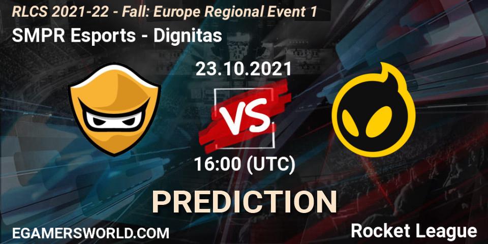 SMPR Esports - Dignitas: прогноз. 23.10.2021 at 16:00, Rocket League, RLCS 2021-22 - Fall: Europe Regional Event 1