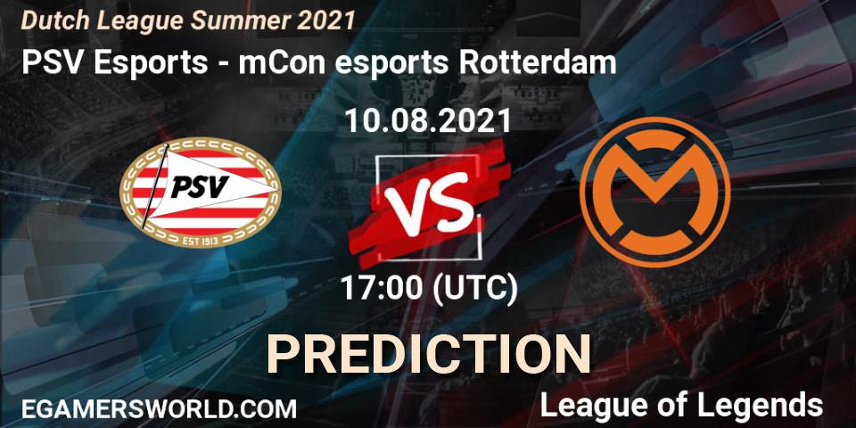 PSV Esports - mCon esports Rotterdam: прогноз. 10.08.2021 at 17:00, LoL, Dutch League Summer 2021