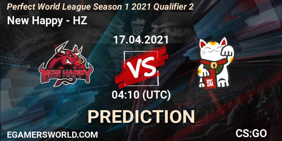 New Happy - HZ: прогноз. 17.04.2021 at 04:10, Counter-Strike (CS2), Perfect World League Season 1 2021 Qualifier 2