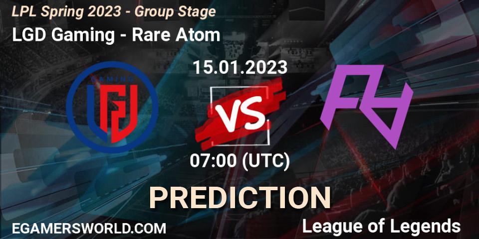 LGD Gaming - Rare Atom: прогноз. 15.01.23, LoL, LPL Spring 2023 - Group Stage