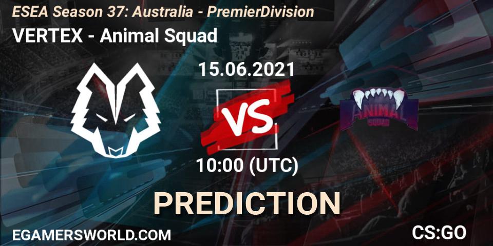 VERTEX - Animal Squad: прогноз. 15.06.2021 at 10:00, Counter-Strike (CS2), ESEA Season 37: Australia - Premier Division