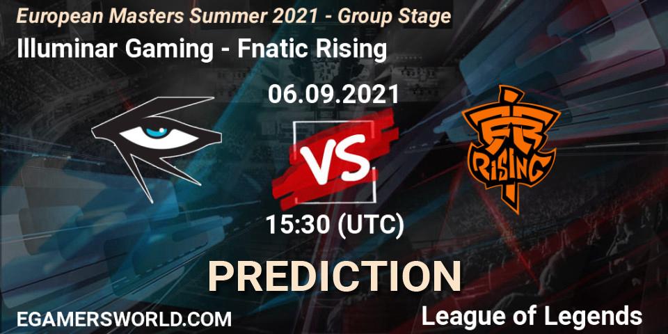 Illuminar Gaming - Fnatic Rising: прогноз. 06.09.2021 at 15:30, LoL, European Masters Summer 2021 - Group Stage