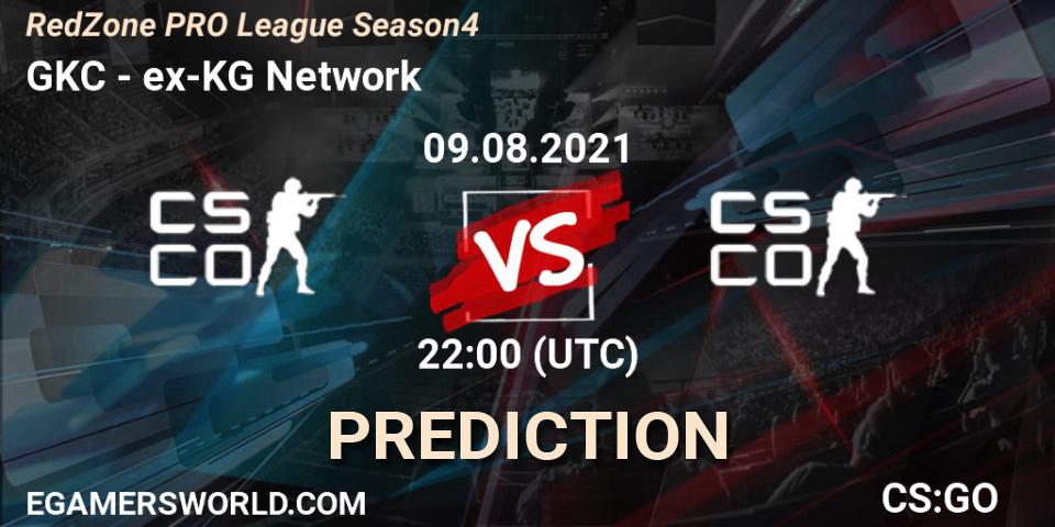 GKC - ex-KG Network: прогноз. 09.08.2021 at 22:00, Counter-Strike (CS2), RedZone PRO League Season 4