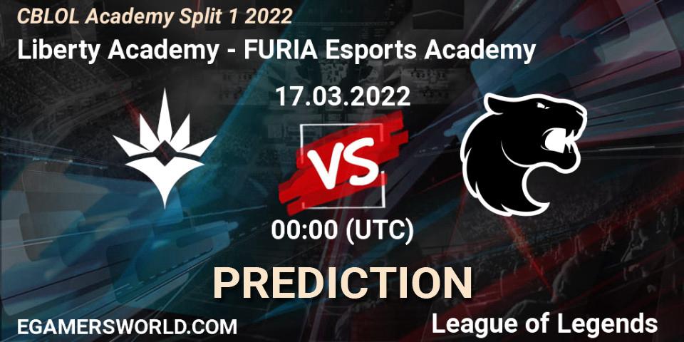 Liberty Academy - FURIA Esports Academy: прогноз. 17.03.2022 at 00:00, LoL, CBLOL Academy Split 1 2022