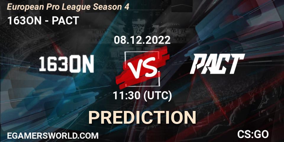 163ON - PACT: прогноз. 08.12.22, CS2 (CS:GO), European Pro League Season 4