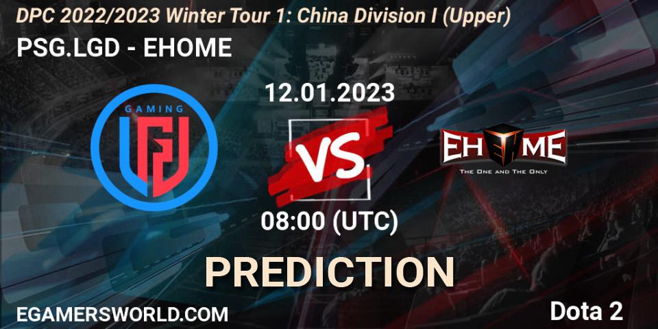 PSG.LGD - EHOME: прогноз. 12.01.23, Dota 2, DPC 2022/2023 Winter Tour 1: CN Division I (Upper)