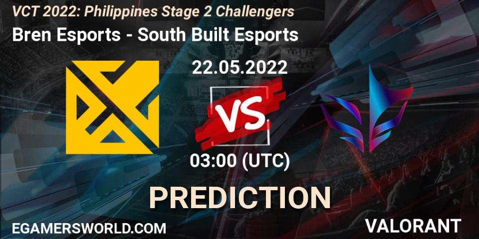 Bren Esports - South Built Esports: прогноз. 22.05.2022 at 03:00, VALORANT, VCT 2022: Philippines Stage 2 Challengers