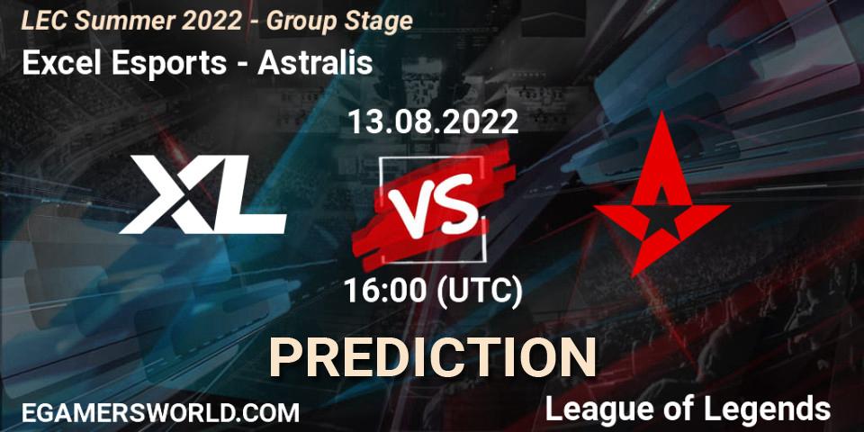 Excel Esports - Astralis: прогноз. 14.08.2022 at 15:00, LoL, LEC Summer 2022 - Group Stage