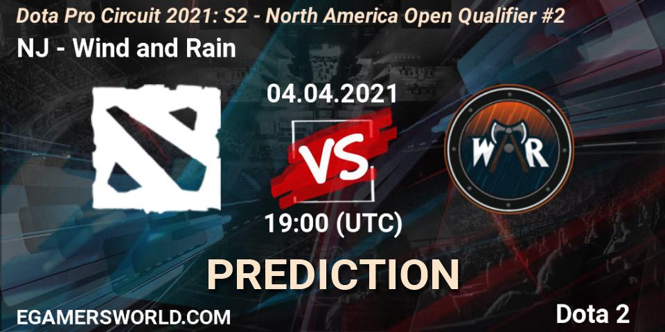NJ - Wind and Rain: прогноз. 04.04.2021 at 19:03, Dota 2, Dota Pro Circuit 2021: S2 - North America Open Qualifier #2