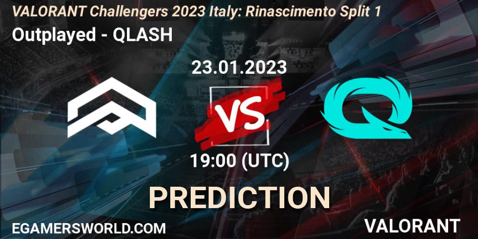 Outplayed - QLASH: прогноз. 23.01.2023 at 19:30, VALORANT, VALORANT Challengers 2023 Italy: Rinascimento Split 1