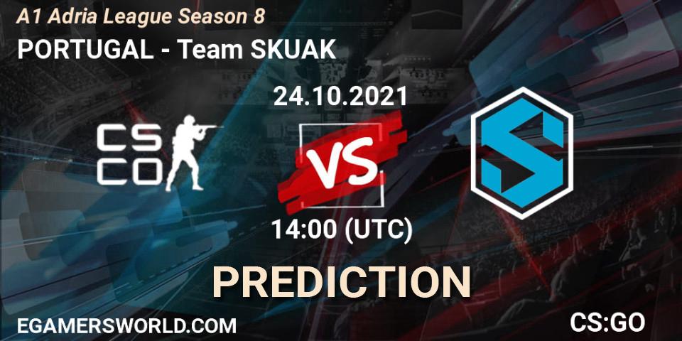 PORTUGAL - Team SKUAK: прогноз. 24.10.2021 at 14:00, Counter-Strike (CS2), A1 Adria League Season 8
