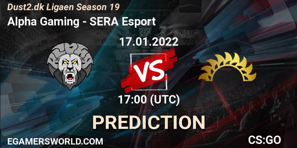 Alpha Gaming - SERA Esport: прогноз. 17.01.2022 at 17:00, Counter-Strike (CS2), Dust2.dk Ligaen Season 19