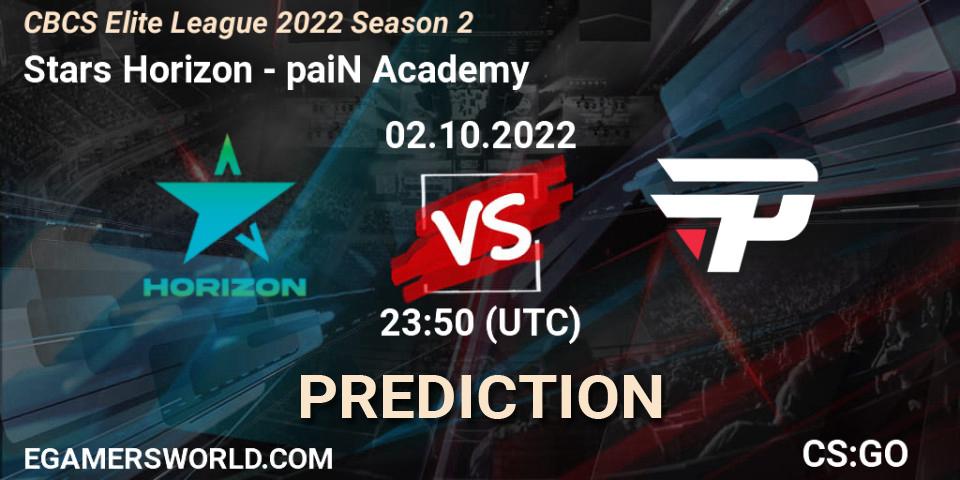 Stars Horizon - paiN Academy: прогноз. 02.10.22, CS2 (CS:GO), CBCS Elite League 2022 Season 2