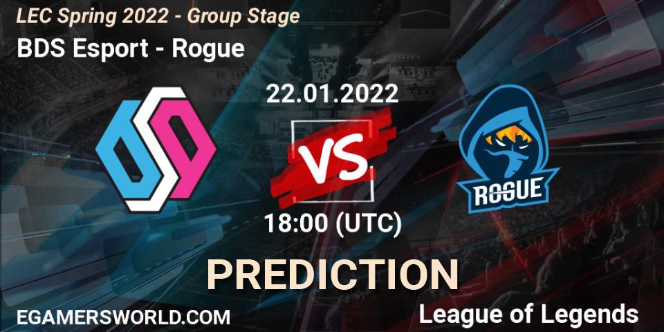 BDS Esport - Rogue: прогноз. 22.01.2022 at 18:00, LoL, LEC Spring 2022 - Group Stage