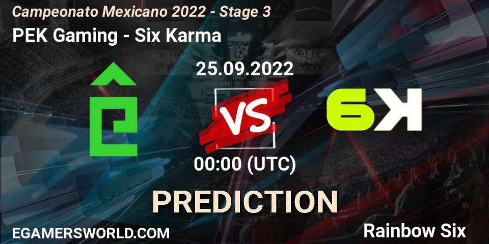 PÊEK Gaming - Six Karma: прогноз. 25.09.2022 at 00:00, Rainbow Six, Campeonato Mexicano 2022 - Stage 3