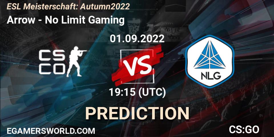 Arrow - No Limit Gaming: прогноз. 01.09.2022 at 19:15, Counter-Strike (CS2), ESL Meisterschaft: Autumn 2022