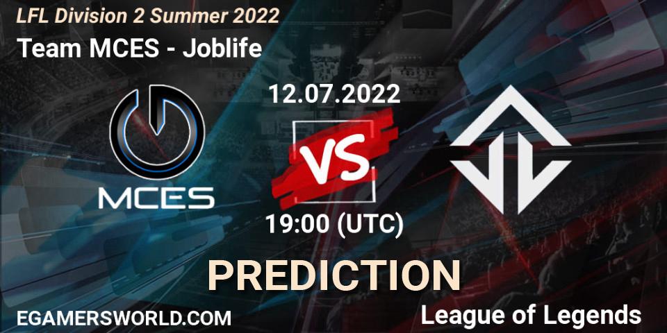 Team MCES - Joblife: прогноз. 12.07.22, LoL, LFL Division 2 Summer 2022