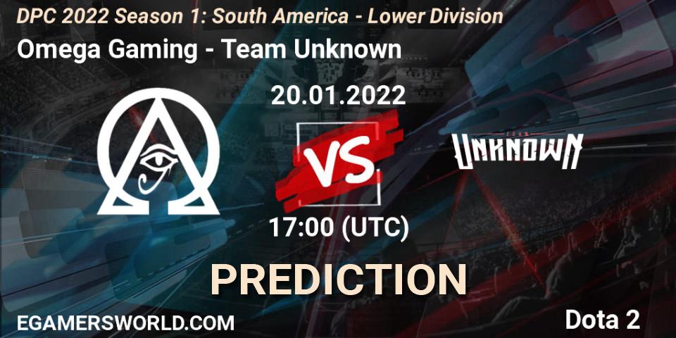Omega Gaming - Team Unknown: прогноз. 20.01.22, Dota 2, DPC 2022 Season 1: South America - Lower Division