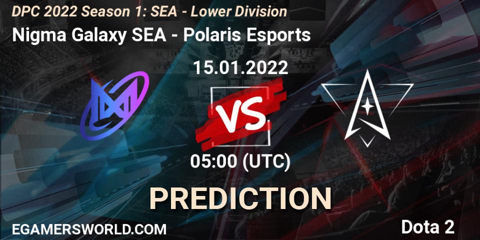 Nigma Galaxy SEA - Polaris Esports: прогноз. 15.01.2022 at 05:00, Dota 2, DPC 2022 Season 1: SEA - Lower Division