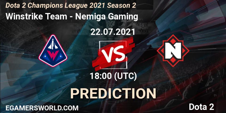 Winstrike Team - Nemiga Gaming: прогноз. 31.07.2021 at 18:00, Dota 2, Dota 2 Champions League 2021 Season 2