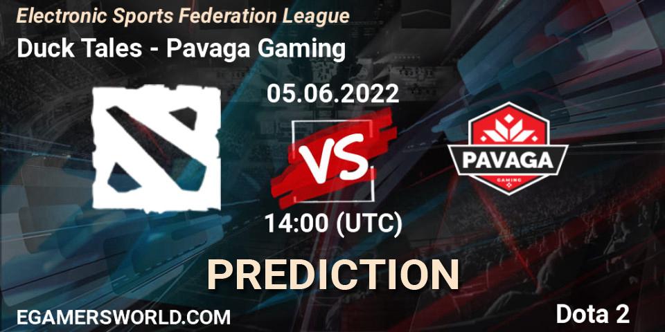 Duck Tales - Pavaga Gaming: прогноз. 06.06.2022 at 17:00, Dota 2, Electronic Sports Federation League