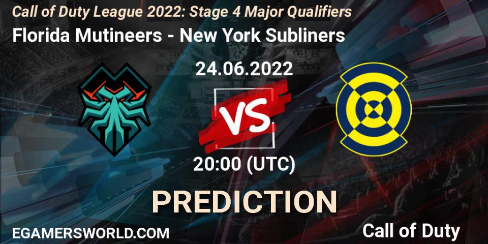 Florida Mutineers - New York Subliners: прогноз. 24.06.22, Call of Duty, Call of Duty League 2022: Stage 4