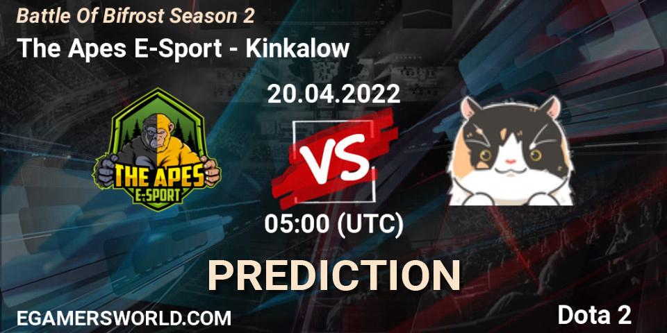 The Apes E-Sport - Kinkalow: прогноз. 20.04.2022 at 05:05, Dota 2, Battle Of Bifrost Season 2