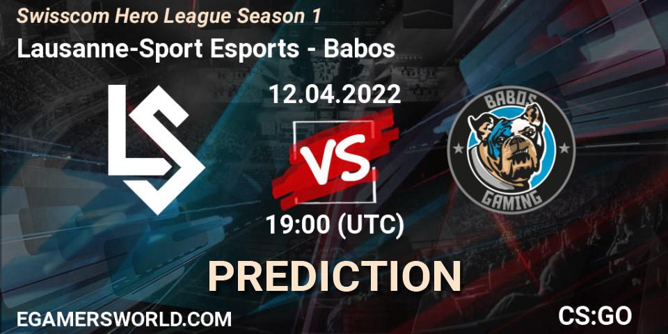 Lausanne-Sport Esports - Babos: прогноз. 12.04.2022 at 19:00, Counter-Strike (CS2), Swisscom Hero League Season 1