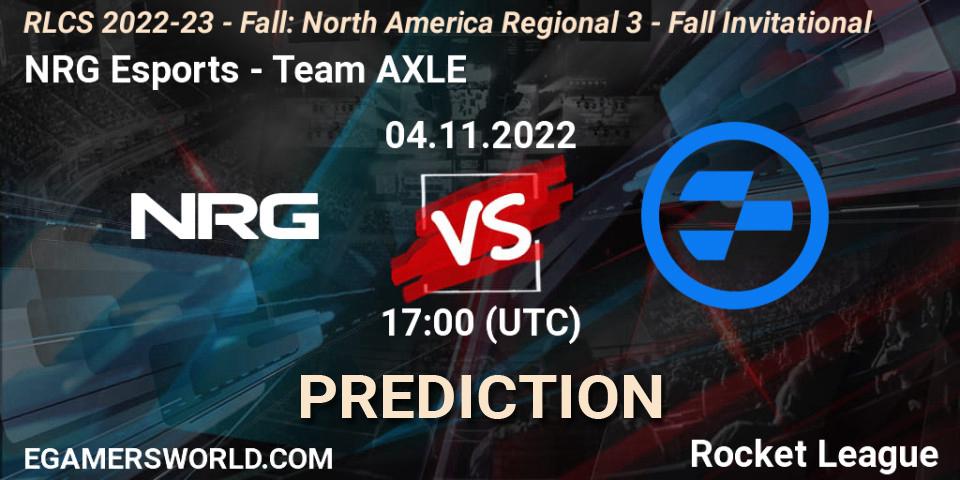 NRG Esports - Team AXLE: прогноз. 04.11.2022 at 17:00, Rocket League, RLCS 2022-23 - Fall: North America Regional 3 - Fall Invitational