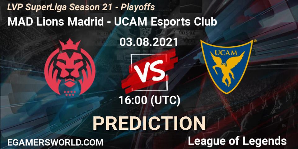 MAD Lions Madrid - UCAM Esports Club: прогноз. 03.08.2021 at 16:00, LoL, LVP SuperLiga Season 21 - Playoffs