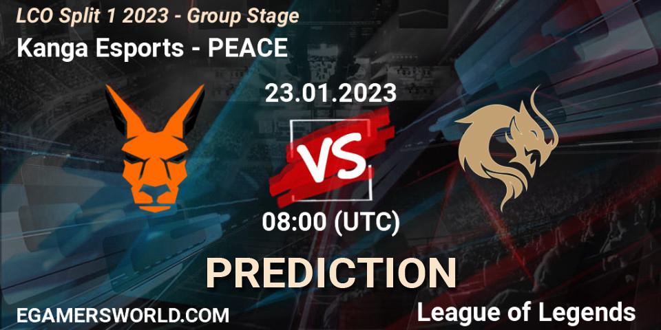 Kanga Esports - PEACE: прогноз. 23.01.23, LoL, LCO Split 1 2023 - Group Stage