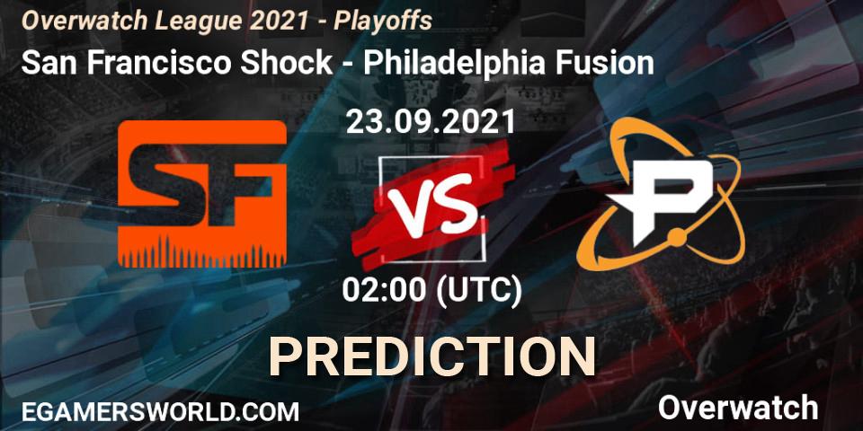San Francisco Shock - Philadelphia Fusion: прогноз. 23.09.2021 at 03:30, Overwatch, Overwatch League 2021 - Playoffs