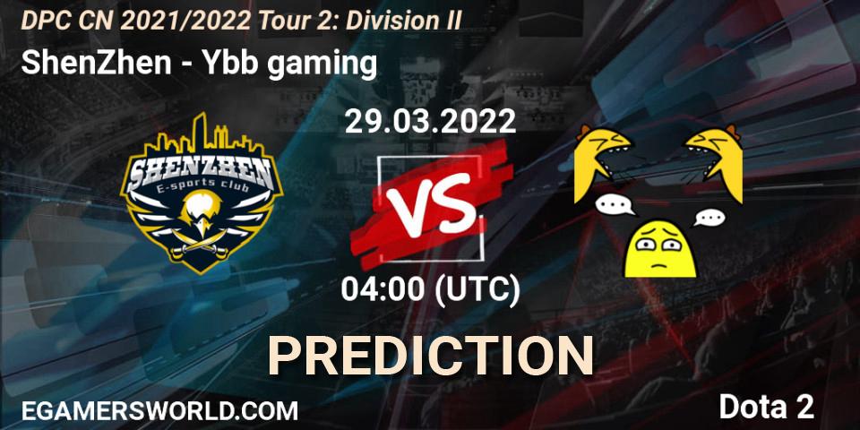 ShenZhen - Ybb gaming: прогноз. 29.03.2022 at 04:04, Dota 2, DPC 2021/2022 Tour 2: CN Division II (Lower)